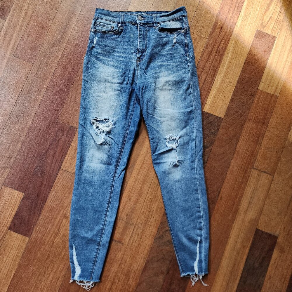 No Boundaries Juniors High Rise Sculpting Skinny Ripped Jeans Size 9